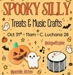 Octubre 31 Spooky Silly: Treats & Music Crafts con Sing with Sylvie- 11h